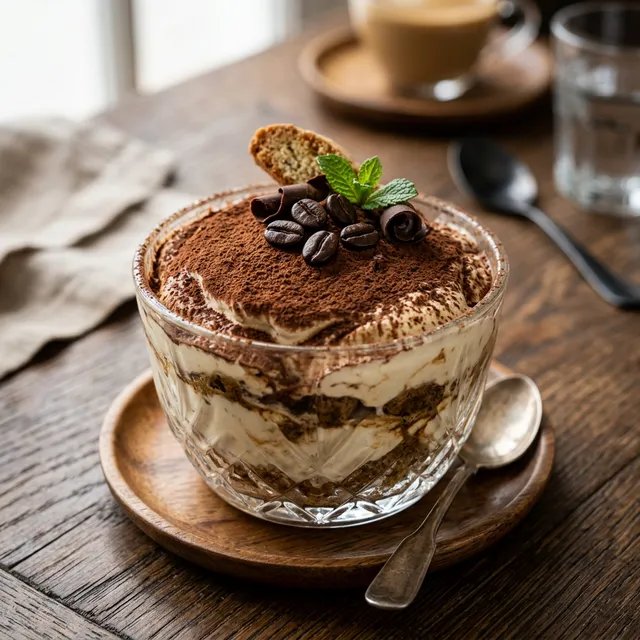 Helados de café y mascarpone