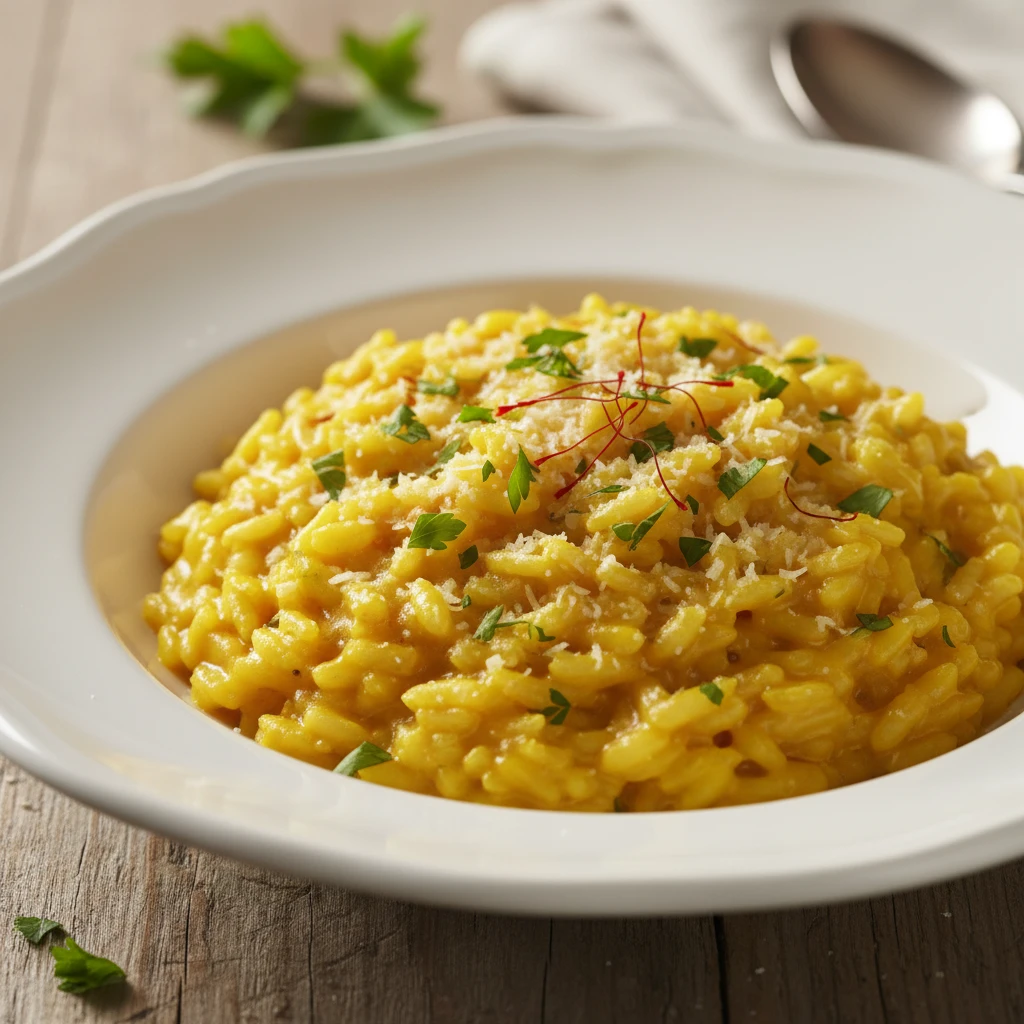 Risotto al azafrán