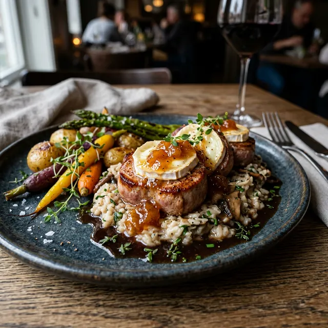 Solomillo de cerdo con queso