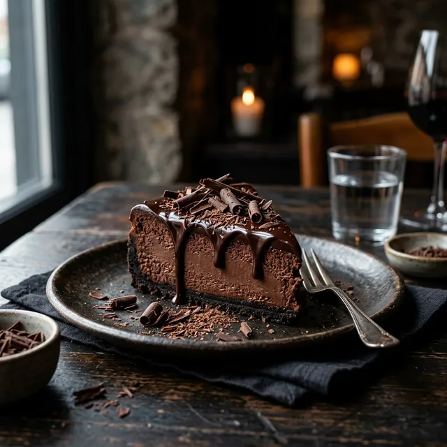 Tarta de Queso y Chocolate Negro
